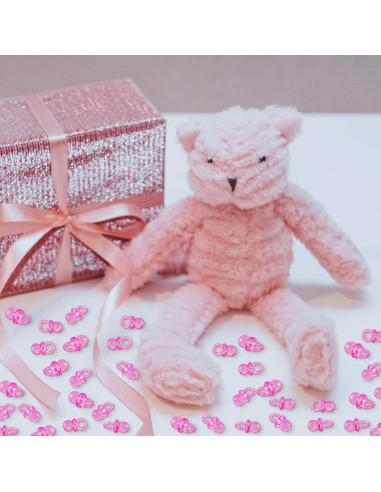 Mini Chupetes Acrílicos Super Z Outlet 144 Piezas Rosa