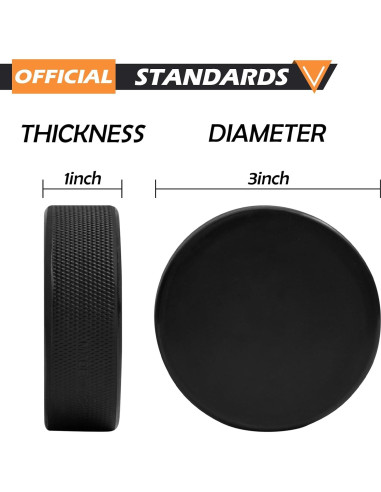 Discos de Hockey sobre Hielo OMYOPY 7.62 cm 18 Piezas con Bolsa