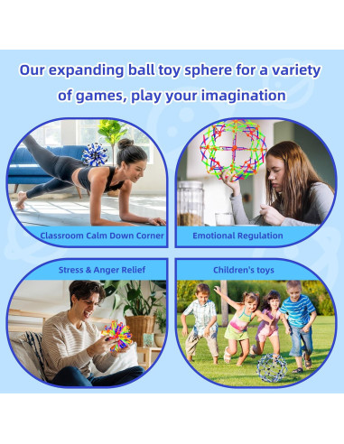 Juguete de Bola Expandible AGSIXZLAN para Niños 1-3 Años