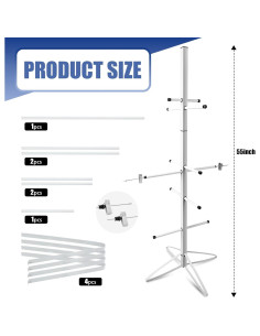 Soporte para Secar Equipos de Hockey Metal Dunzy 139.7 x 53.3 cm 2