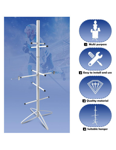 Soporte para Secar Equipos de Hockey Metal Dunzy 139.7 x 53.3 cm