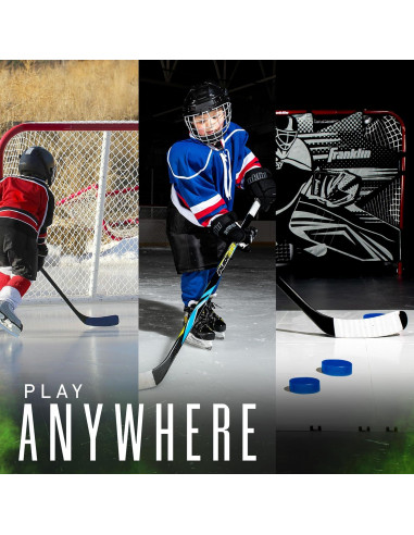Discos de Hockey sobre Hielo Franklin Sports Juvenil Azul - Set de 3