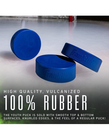 Discos de Hockey sobre Hielo Franklin Sports Juvenil Azul - Set de 3
