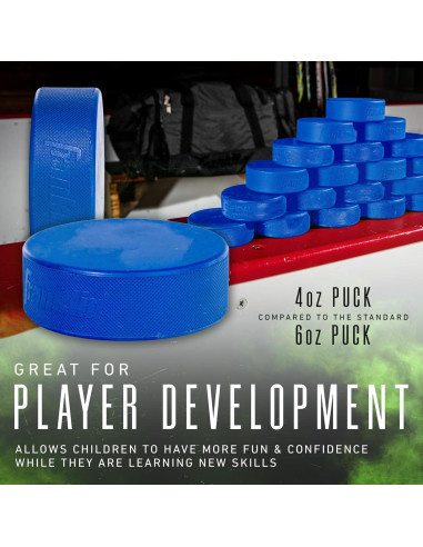 Discos de Hockey sobre Hielo Franklin Sports Juvenil Azul - Set de 3