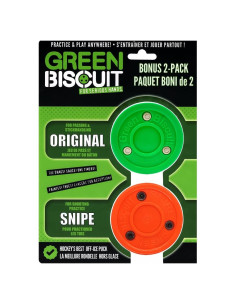 Pucks de Hockey Callejero Green Biscuit 2-Pack Original y Snipe