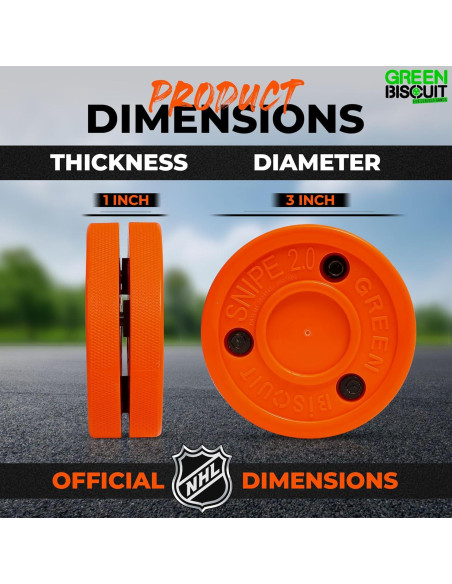 Pucks de Hockey Callejero Green Biscuit 2-Pack Original y Snipe