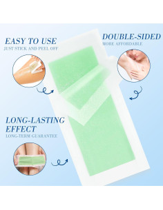 Kit de Depilación para Mujeres GREBIKE - 60 Tiras de Cera + 4 Toallitas 2