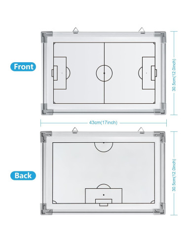 Pizarra de Fútbol Joyeee Doble Cara Impermeable 43x30.5cm