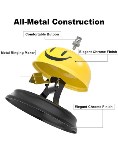 Campana de Llamada Anovo 2 Pack Metal Amarillo 8.4 cm