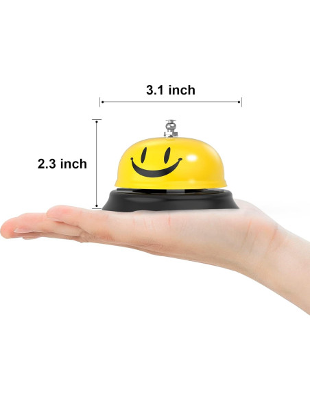 Campana de Llamada Anovo 2 Pack Metal Amarillo 8.4 cm