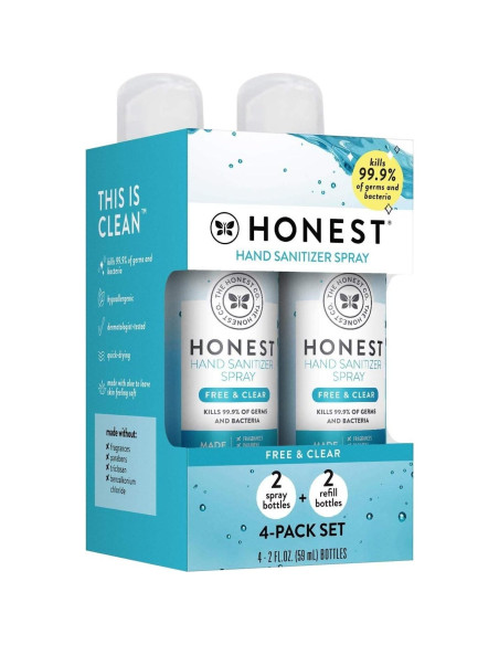 Spray Desinfectante de Manos The Honest Company 4x59ml