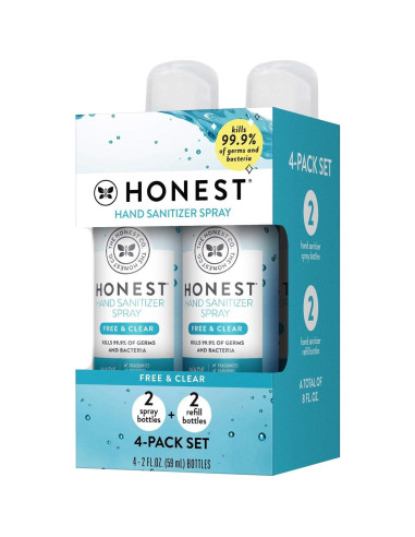 Spray Desinfectante de Manos The Honest Company 4x59ml