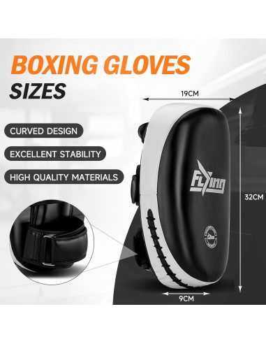 Escudo de Patada Curvado FIVING para Muay Thai y Boxeo