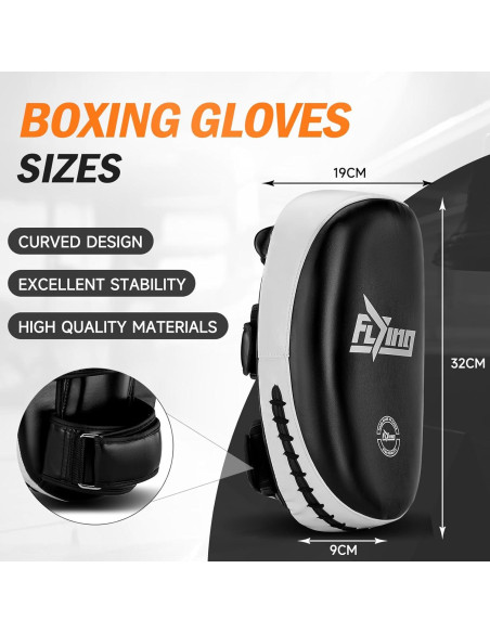 Escudo de Patada Curvado FIVING para Muay Thai y Boxeo