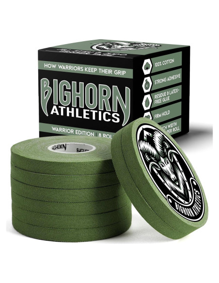 Cinta para Dedos Bighorn Athletics 0.76 cm x 13.72 m Verde Militar