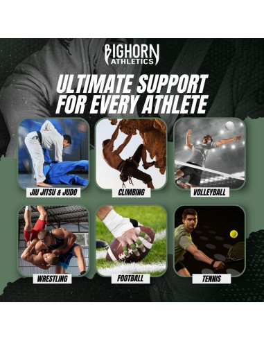 Cinta para Dedos Bighorn Athletics 0.76 cm x 13.72 m Verde Militar