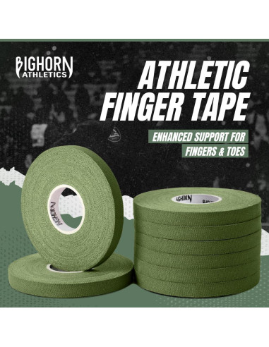 Cinta para Dedos Bighorn Athletics 0.76 cm x 13.72 m Verde Militar