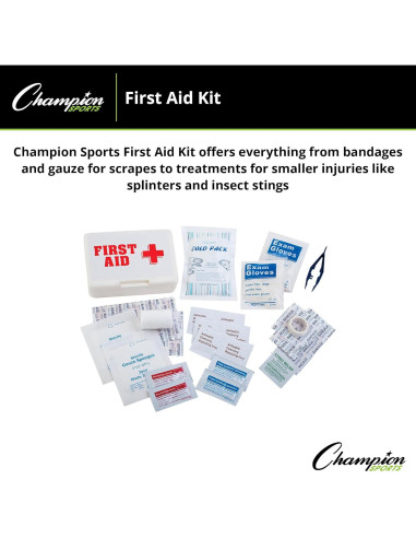 Kit de Primeros Auxilios Champion Sports - Estuche Blanco