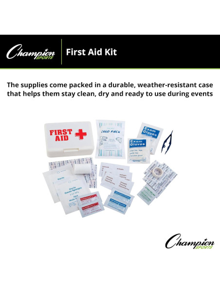 Kit de Primeros Auxilios Champion Sports - Estuche Blanco