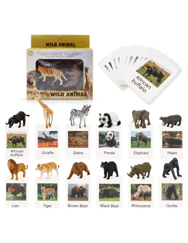 Juego de Emparejamiento de Animales Esoes 12 Figuras Educativas