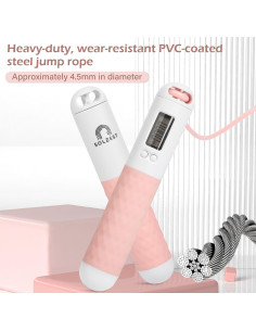 Cuerda de Salto Ajustable Solzest con Contador Digital LED 2