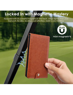 Soporte Magnético de Tarjeta de Puntuación de Golf Femlotank GSH1 Marrón 2