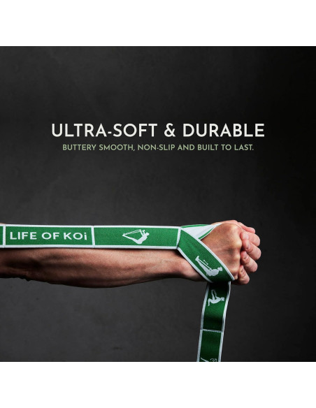 Correa de Estiramiento Vida de Koi 150 cm con Asas Verde