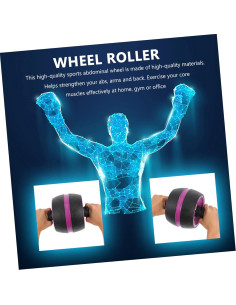 Rueda de Abdominales GOOHOCHY Portátil Antideslizante 36x15cm 2