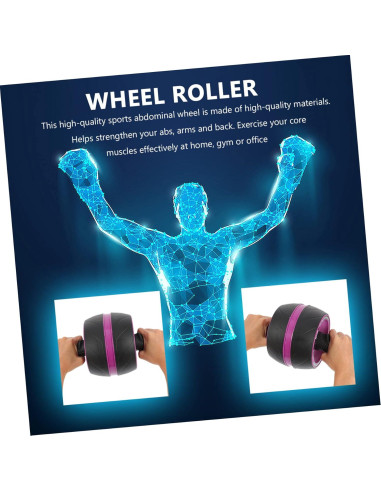 Rueda de Abdominales GOOHOCHY Portátil Antideslizante 36x15cm