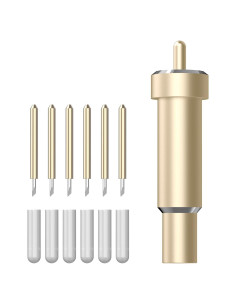 6 Cuchillas de Punta Fina Premium Artarron + Carcasa Dorada