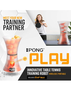 Robot Entrenador de Tenis de Mesa JOOLA iPong Play con 20 Pelotas ABS 2