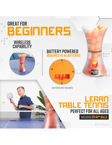 Robot Entrenador de Tenis de Mesa JOOLA iPong Play con 20 Pelotas ABS