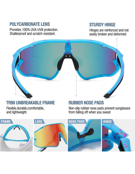 Gafas de sol deportivas para niños DUCO DK268 UV400