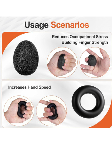 Kit de Entrenador de Fuerza de Agarre WATMAID 5 Piezas Ajustable