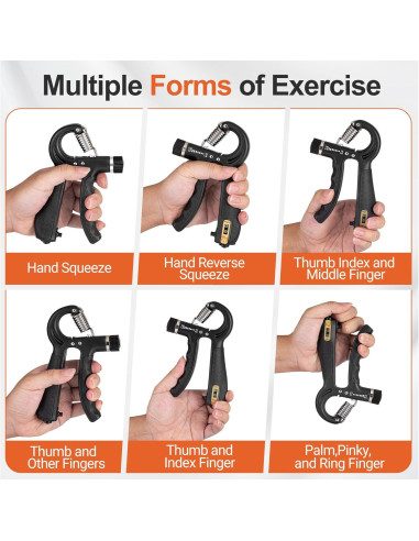 Kit de Entrenador de Fuerza de Agarre WATMAID 5 Piezas Ajustable