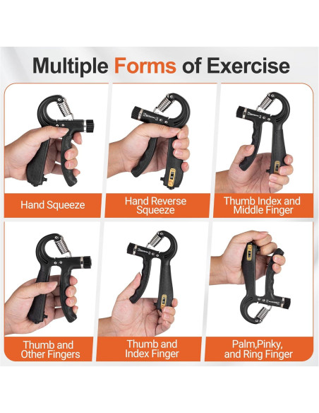 Kit de Entrenador de Fuerza de Agarre WATMAID 5 Piezas Ajustable