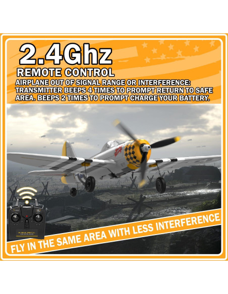 Avián RC ANBURI P47 Thunderbolt 35.56 cm Listo para Volar