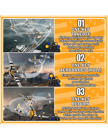 Avián RC ANBURI P47 Thunderbolt 35.56 cm Listo para Volar