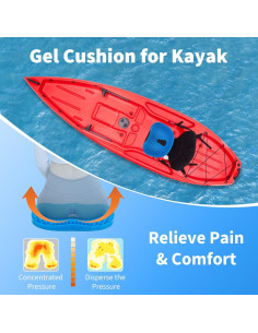 Cojín de Asiento para Kayak Fevbcnrj, Gel Grueso Transpirable 2