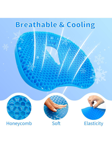 Cojín de Asiento para Kayak Fevbcnrj, Gel Grueso Transpirable