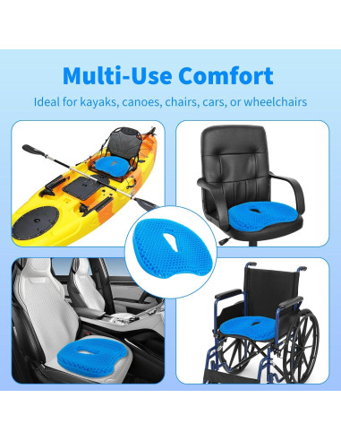 Cojín de Asiento para Kayak Fevbcnrj, Gel Grueso Transpirable