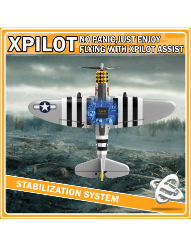 Avián RC ANBURI P47 Thunderbolt 35.56 cm Listo para Volar