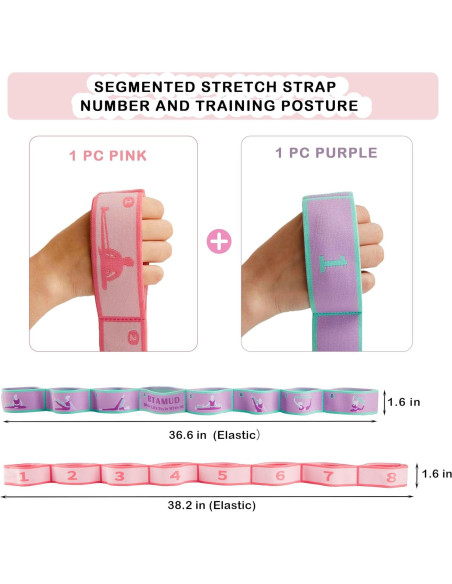 Correa de Estiramiento para Niños BTAMUD - 2 PCS 93 cm