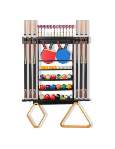 Soporte de Palos de Billar Onemacc 3-en-1 Madera Sólida