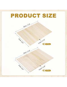 Tablas de Romper de Madera PATIKIL 30x22cm Paquete de 10 2