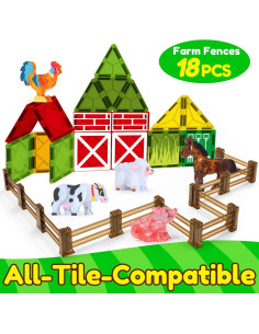 Azulejos Magnéticos de Cercas Oriate - 18 Piezas para Niños 2