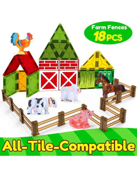 Azulejos Magnéticos de Cercas Oriate - 18 Piezas para Niños