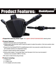 Interruptor de Palanca de Limpiaparabris y Señal de Giro Logitech G27/G29/G920/G923 2