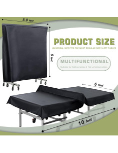 Cubierta de Mesa de Ping Pong Golkcurx Impermeable 9x1.5m 2