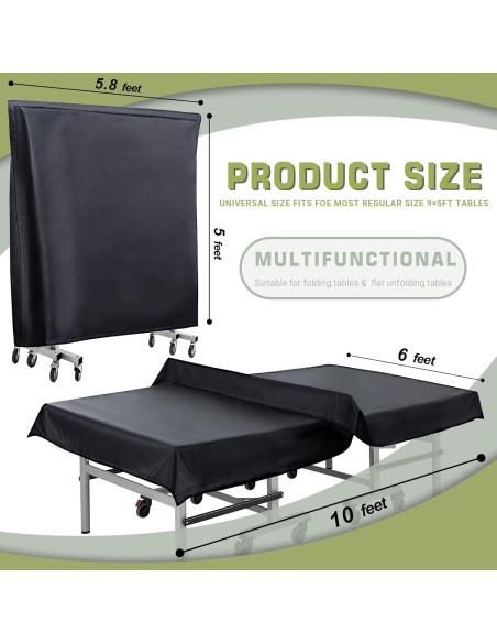 Cubierta de Mesa de Ping Pong Golkcurx Impermeable 9x1.5m